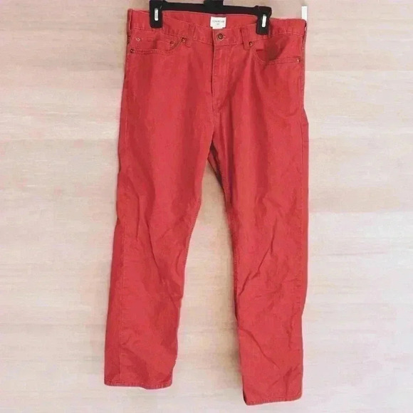 DOCKERS - Harvest Red Jean-cut Stretch Chino Flat-Front Pants, Fits Mens 34X30 - Picture 1 of 15